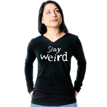 Load image into Gallery viewer, Stay Weird Tapered Long Sleeve Hoodie