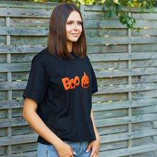 Load image into Gallery viewer, Pumpkin Boo Orange Puff Halloween Tee Shirt