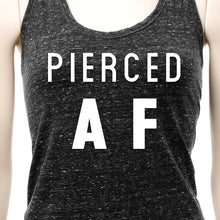 Load image into Gallery viewer, Pierced AF Black Gray Cosmic Twist Back Tank Top