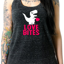 Load image into Gallery viewer, Love Bites Black Gray Cosmic Twist Back Tank Top