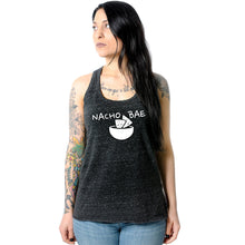 Load image into Gallery viewer, Nacho Bae Black Gray Cosmic Twist Back Tank Top