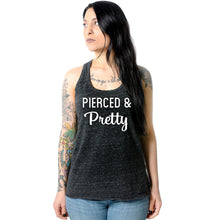 Load image into Gallery viewer, Pierced & Pretty Black Gray Cosmic Twist Back Tank Top