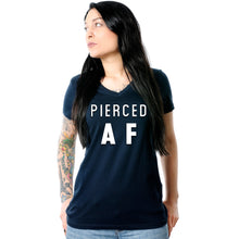 Load image into Gallery viewer, Pierced AF Black Tapered V-Neck Tee Shirt