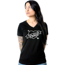 Load image into Gallery viewer, I Love My Piercer Black Tapered V-Neck Tee Shirt