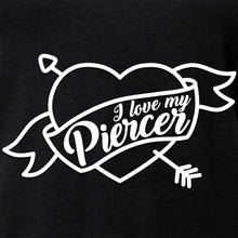 Load image into Gallery viewer, I Love My Piercer Black Tapered V-Neck Tee Shirt