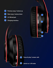 Load image into Gallery viewer, The Perfect Part Super Bass Bluetooth Headphones LED Light