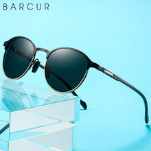 Load image into Gallery viewer, BARCUR Trendy Sunglasses Women’s Polarized Round Frame – Timeless Fashionable Sun Glasses for Driving Casual Wear – UV400 Protection Anti-Reflective Lenses
