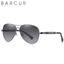 Load image into Gallery viewer, BARCUR Polarized Pilot Sunglasses for Men – Stylish Anti Blue Light UV400 Protection Gradient Mirror Lens Stainless Steel Trendy Frame – Fashion Aviator Sun Glasses for Men Ideal for Driving Travel Summer & Outdoor Activities