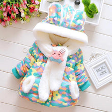 Load image into Gallery viewer, Modern Children's Winter Cartoon Cute Rabbit Infant Outerwear Hooded Baby Girls Jackets For Girls