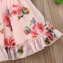 Load image into Gallery viewer, Cute Baby Girls Dress with Flower Puff Sleeves A -line Dress For Baby Girls for Holiday Party