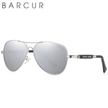 Load image into Gallery viewer, BARCUR Polarized Pilot Sunglasses for Men – Stylish Anti Blue Light UV400 Protection Gradient Mirror Lens Stainless Steel Trendy Frame – Fashion Aviator Sun Glasses for Men Ideal for Driving Travel Summer & Outdoor Activities