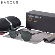 Load image into Gallery viewer, BARCUR Trendy Sunglasses Women’s Polarized Round Frame – Timeless Fashionable Sun Glasses for Driving Casual Wear – UV400 Protection Anti-Reflective Lenses