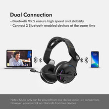 Load image into Gallery viewer, Wantek T2L Wireless Noise-Canceling Headset Black
