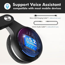 Load image into Gallery viewer, Wantek T2L Wireless Noise-Canceling Headset Black