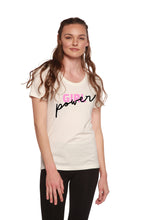 Load image into Gallery viewer, Girl Power Printed Women's Bamboo/Cotton Short Sleeve Scoop Neck T-Shirt