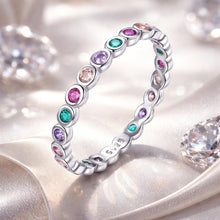 Load image into Gallery viewer, 925 Sterling Silver CZ Pavé Setting Ring Size 6.0 for Women