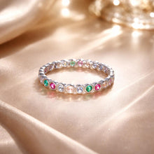Load image into Gallery viewer, 925 Sterling Silver CZ Pavé Setting Ring Size 6.0 for Women