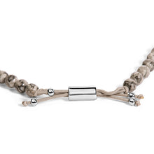 Load image into Gallery viewer, Sterling Silver Jasper Bead Station Bracelet Bolo Clasp