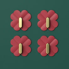 Load image into Gallery viewer, A Box of 4 Four-leaf Clover Hooks Punch-free Strong Sticky Bathroom Hook Light Luxury Household Wall Nail-free Key Storage Hook Cute Plastic Hooks Self-Adhesive Suitable Wall Bracket Self-Adhesive Hook Strong Adhesive Hanging on the Wall