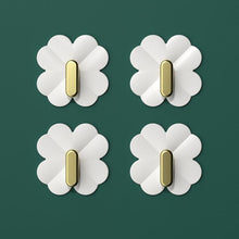 Load image into Gallery viewer, A Box of 4 Four-leaf Clover Hooks Punch-free Strong Sticky Bathroom Hook Light Luxury Household Wall Nail-free Key Storage Hook Cute Plastic Hooks Self-Adhesive Suitable Wall Bracket Self-Adhesive Hook Strong Adhesive Hanging on the Wall