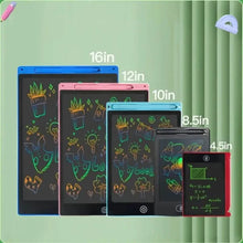 Load image into Gallery viewer, Digital LCD Writing Tablet with Stylus Pen – Reusable Wipeable Dry-Erase Doodle & Drawing Board