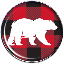 Load image into Gallery viewer, 16G 1/4 Red Black Plaid Polar Bear Tragus Cartilage Earring