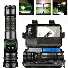Load image into Gallery viewer, Rechargeable LED Flashlight with 5 Modes & Magnetic Base – Gift Box