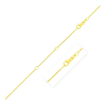 Load image into Gallery viewer, Double Extendable Diamond Cut Cable Chain in 14k Yellow Gold (1.4mm)
