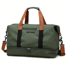 Load image into Gallery viewer, Nylon Duffel Bag for Travel – Large Capacity, Foldable, Shoe Compartment – Men & Women