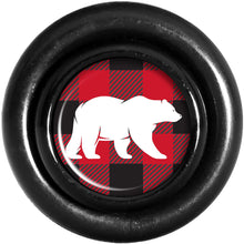 Load image into Gallery viewer, Red Black Plaid Polar Bear Black Cheater Plug Set