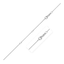 Load image into Gallery viewer, Double Extendable Cable Chain in 14k White Gold (0.85mm)