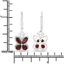 Load image into Gallery viewer, 2.60 Carat Genuine Garnet .925 Sterling Silver Earrings
