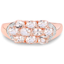 Load image into Gallery viewer, 1.50 Carat Genuine Morganite .925 Sterling Silver Ring