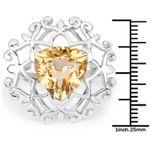 Load image into Gallery viewer, 5.71 Carat Genuine Citrine .925 Sterling Silver Ring