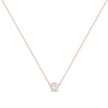 Load image into Gallery viewer, .925 Sterling Silver 1/2 Cttw Diamond Bezel 18" Pendant Necklace (I-J Color, I2-I3 Clarity)