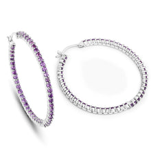 Load image into Gallery viewer, 3.00 Carat Genuine Amethyst .925 Sterling Silver Earrings