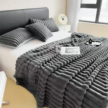 Load image into Gallery viewer, Ultra-Soft Double-Sided Fleece Blanket – Gray (All-Season)