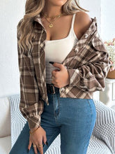 Load image into Gallery viewer, Classic Plaid Button Up Long Sleeve Jacket Women Cozy Trendy Everyday Wear Simple Jacket