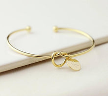 Load image into Gallery viewer, Personalize Knot Initial Bracelets Bangles A-Z 26 Letters Initial Charm Bracelet Love Bangles for Women Luxury Jewelry For Women