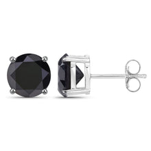 Load image into Gallery viewer, 4.91 Carat Genuine Black Diamond 14K White Gold Earrings