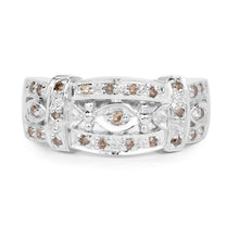 Load image into Gallery viewer, 0.32 Carat Genuine Champagne Diamond .925 Sterling Silver Ring