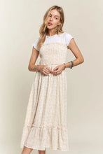 Load image into Gallery viewer, New Summer Smocked Floral Ruffled Hem Cami Dress โ Feminine, Charming, Playful, Perfect for Warm Weather and Casual Outings