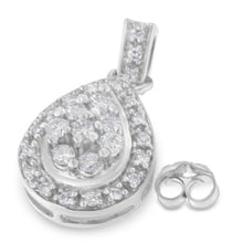 Load image into Gallery viewer, 10k White Gold Round Cut Diamond Earrings (0.75 cttw, H-I Color, I1-I2 Clarity)