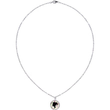 Load image into Gallery viewer, Woman Floral Silhouette Silver Plated Chain Necklace