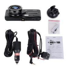 Load image into Gallery viewer, A6T 4-Inch 170° Wide Angle Full HD 1080P Car DVR Dual Lens Dash Cam Rear View Camera Video Recorder with Touch Screen