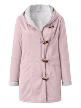 Load image into Gallery viewer, Full Size Pocketed Long Sleeve Hooded Toggle Jacket – Stylish & Functional Outerwear for Women