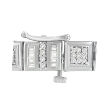 Load image into Gallery viewer, 10K White Gold Round and Baguette Cut Diamond Bracelet (2.00 cttw, H-I Color, I2-I3 Clarity)