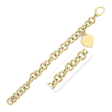 Load image into Gallery viewer, 14k Yellow Gold 7 1/2 inch Rolo Link Bracelet (11.40 mm)