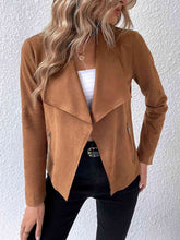Load image into Gallery viewer, Classic Minimalist Collared Long Sleeve Jacket for Women – Minimalist & Lightweight Everyday Outerwear