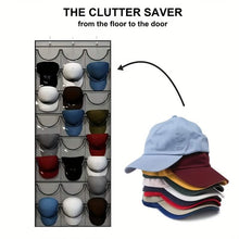 Load image into Gallery viewer, 24-Grid Hanging Door Organizer – Space-Saving Nylon Storage with Clear Pockets